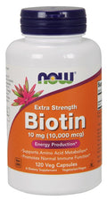 Biotin, 10mg Extra Strength - 120 vcaps