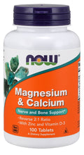 Magnesium & Calcium with Zinc and Vitamin D3 - 100 tablets