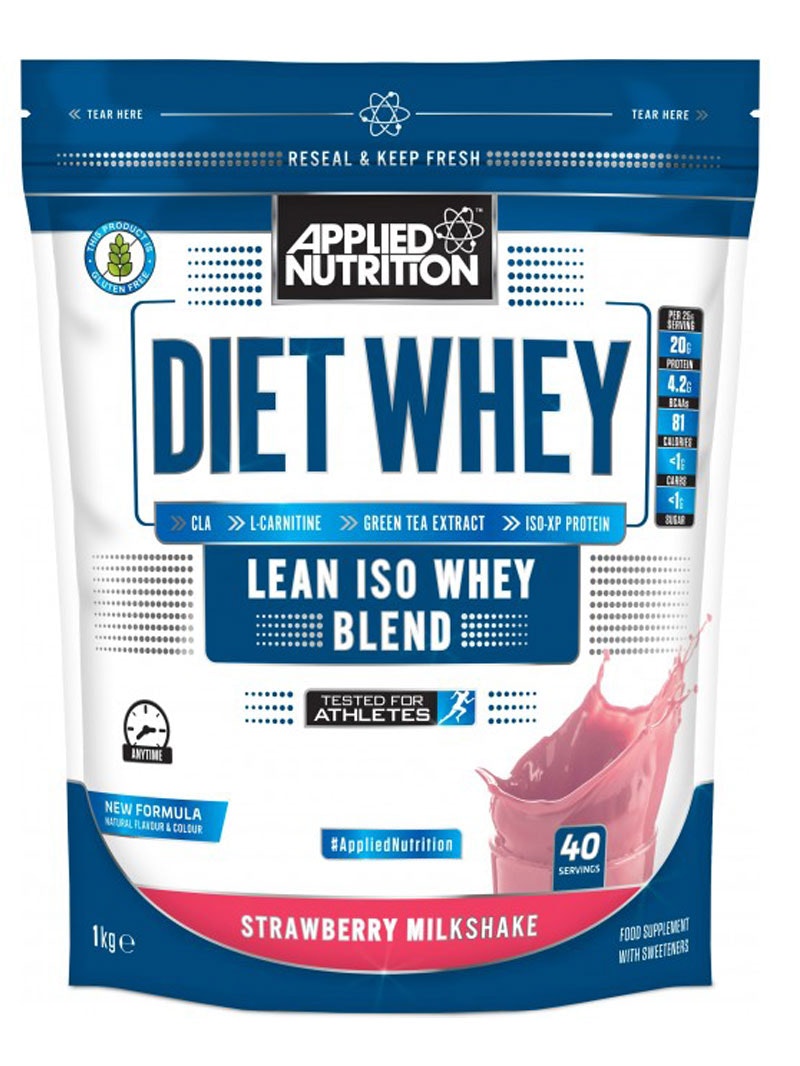 Diet Whey, Strawberry Milkshake (EAN 634158938238) - 1000g