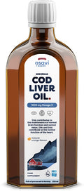 Norwegian Cod Liver Oil, 1000mg Omega 3 (Orange) - 250 ml.