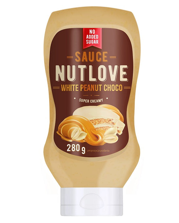 Nutlove Sauce, White Peanut Choco - 280 ml.