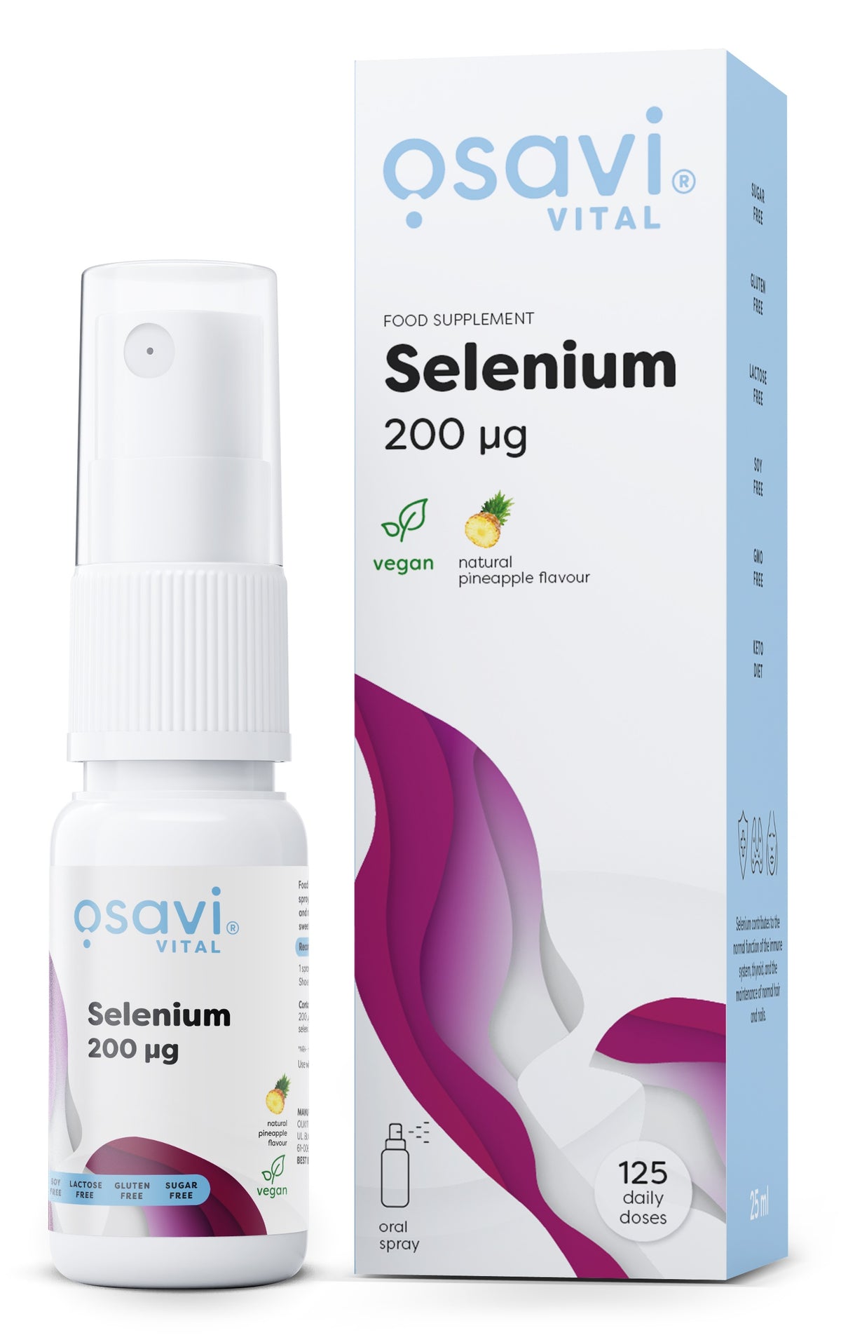 Selenium Oral Spray, 200mcg (Pineapple) - 25 ml.