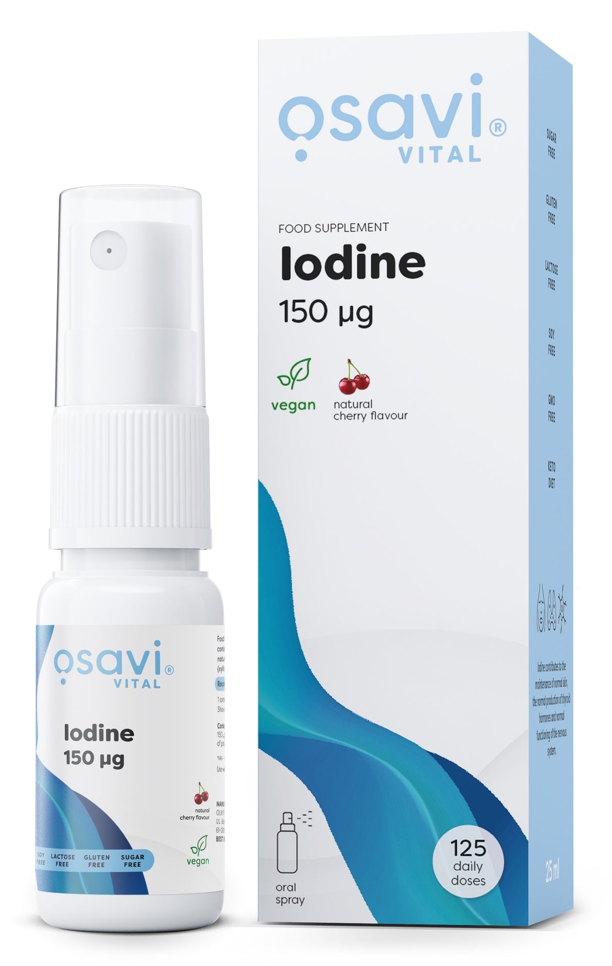 Iodine Oral Spray, 150mcg (Cherry) - 25 ml.