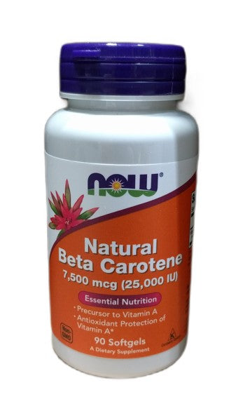 Beta Carotene Natural, 7 500 mcg (25 000 IU) - 90 softgels