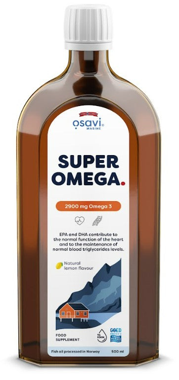 Super Omega, 2900mg Omega 3 (Lemon) - 500 ml.