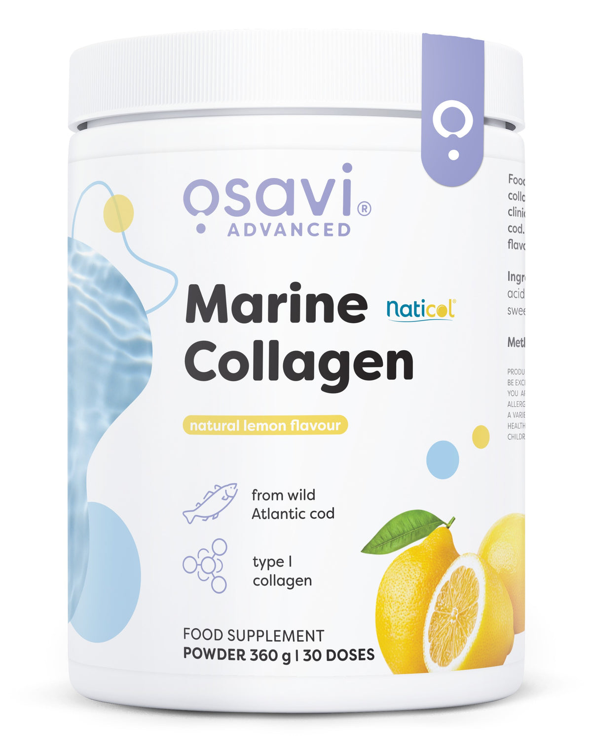 Marine Collagen Wild Cod, Lemon - 360g