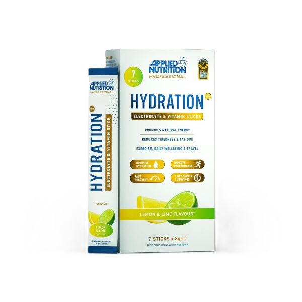 Hydration + Electrolyte & Vitamin Powder Stick Packs, Lemon & Lime - 7 x 8g