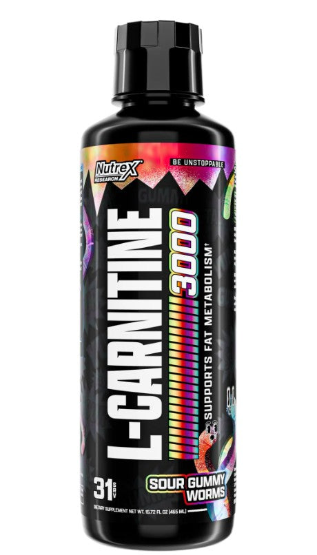 L-Carnitine 3000, Sour Gummy Worms - 465 ml.