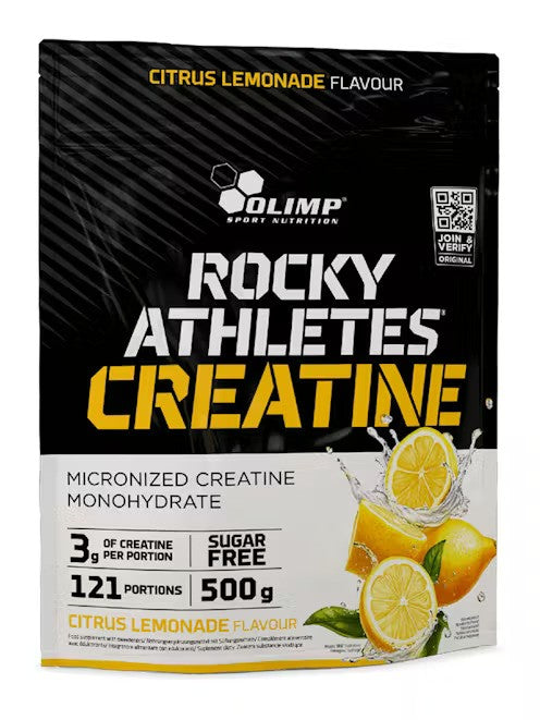 Rocky Athletes Creatine, Citrus Lemonade - 500g